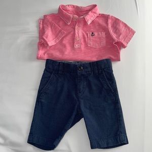 2 piece Shorts & Polo Style Outfit